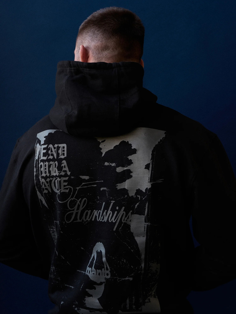 MANTO hoodie RESOLVE  - black